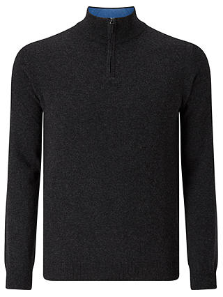 John Lewis & Partners Made in Italy Cashmere Zip Jumper