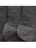 John Lewis Children's Wool Rich Socks, Pack of 3, Charcoal