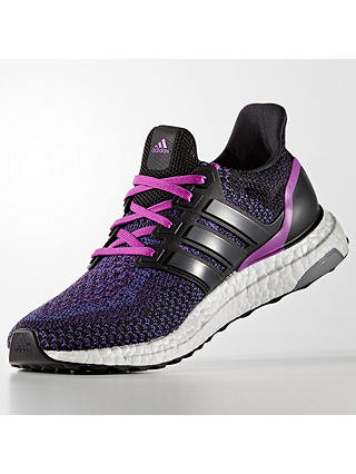 Adidas Ultra Boost Women's Running Shoes, Black/Purple