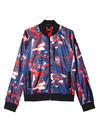 Adidas Athletics Flower Bomb Jacket, Red/Blue