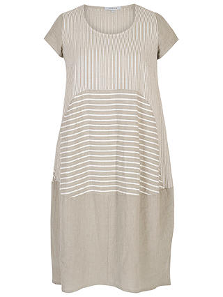 Chesca Mixed Stripe Linen Dress