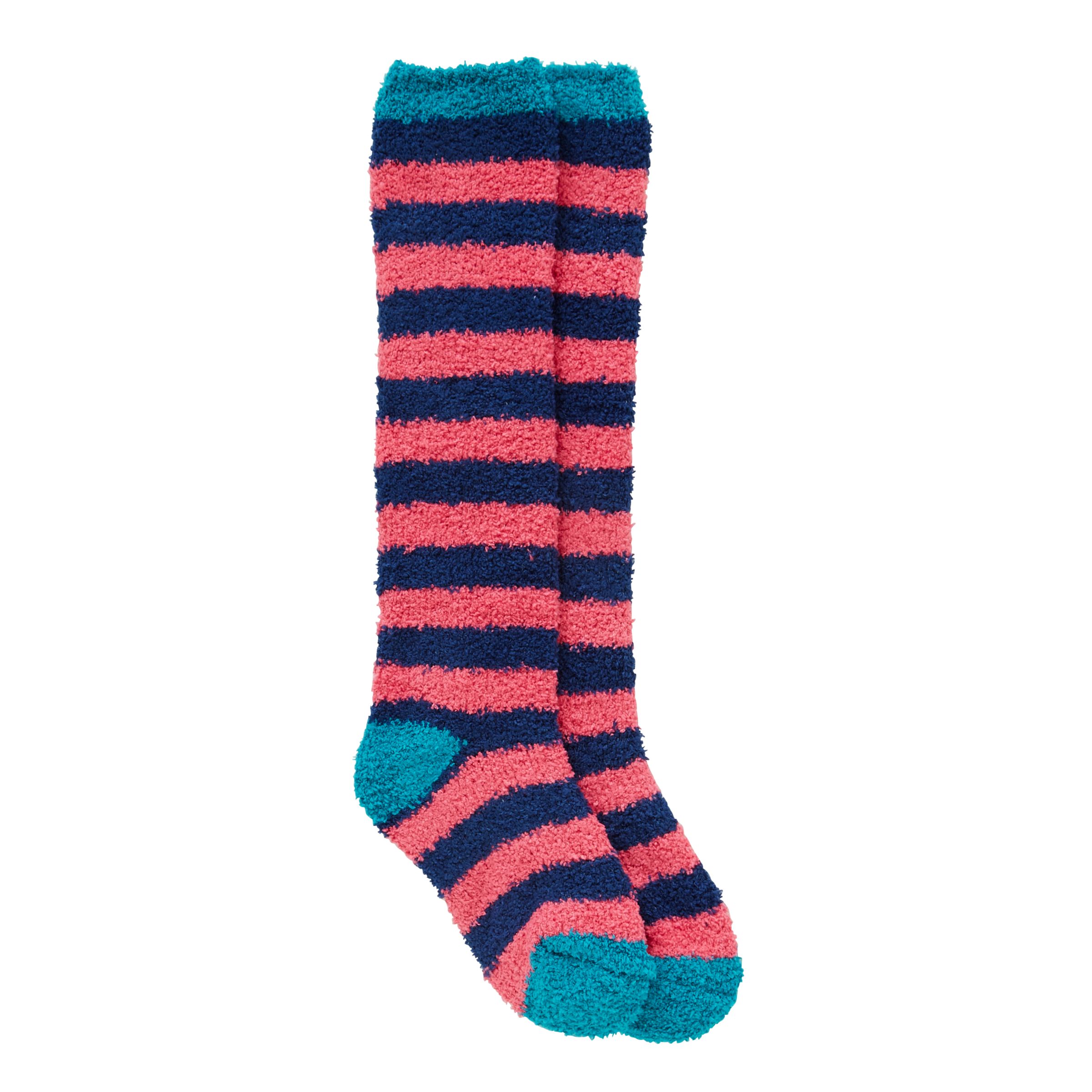 John Lewis Children's Striped Fluffy Welly Socks
