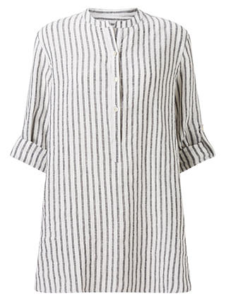 East Stripe Oversized Shirt, White