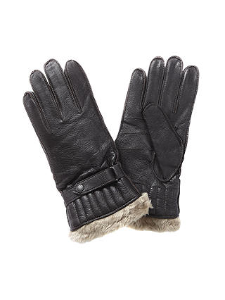 Barbour Leather Utility Gloves, Brown
