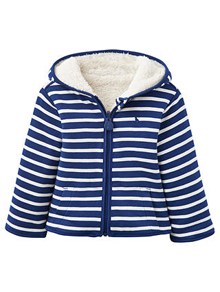 Baby Joule Reversible Striped Sweatshirt, Navy/Cream