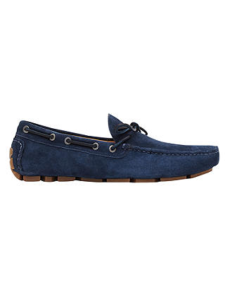 Reiss Benton Suede Driving Shoes, Navy