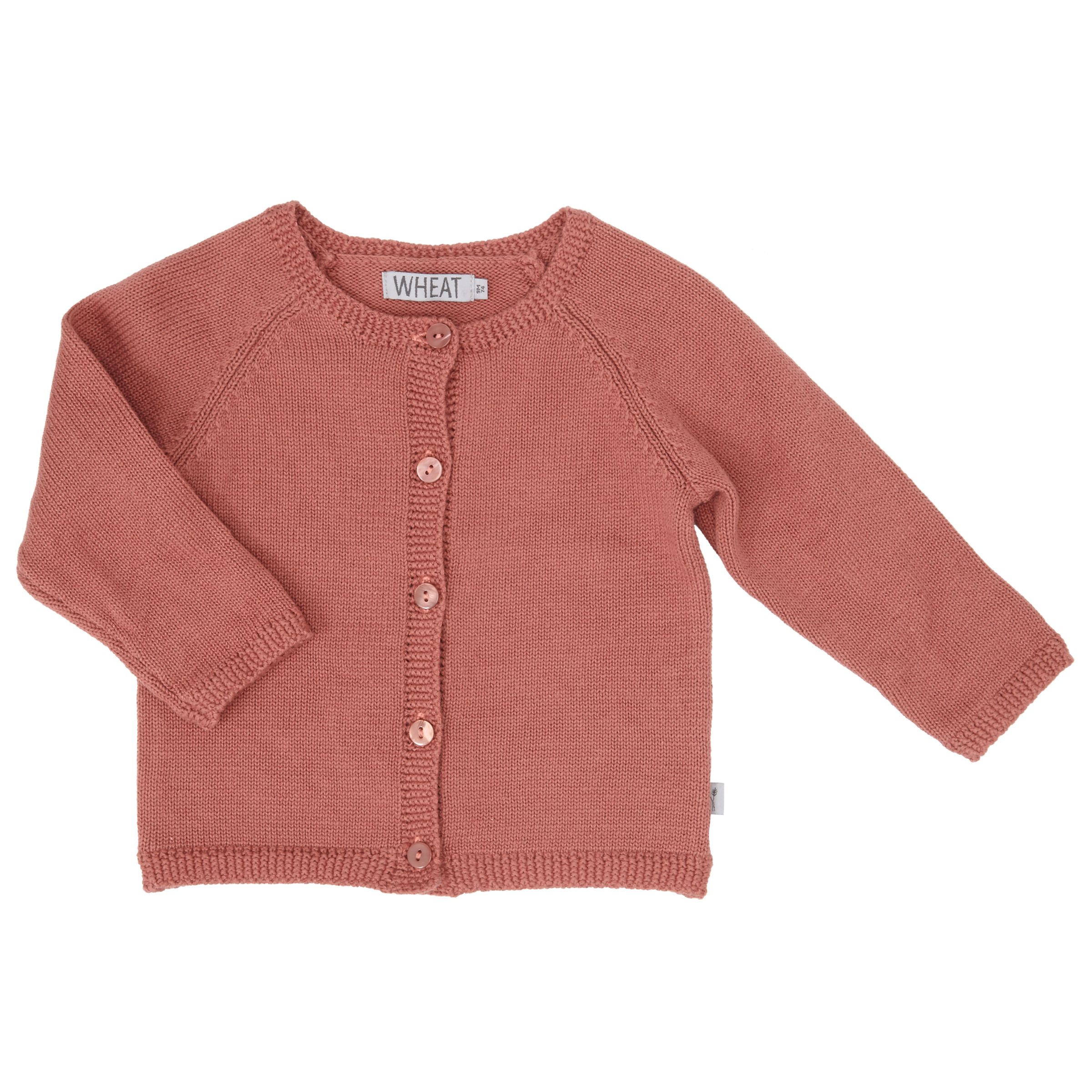 Wheat Baby Knitted Cardigan, Rouge
