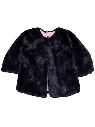 Margherita Kids Baby Faux Fur Jacket, Eclipse