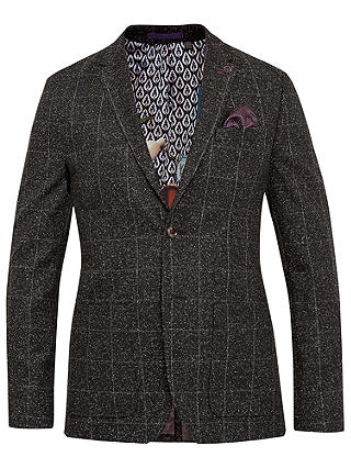 Ted Baker Connery Mouline Check Blazer Jacket, Charcoal