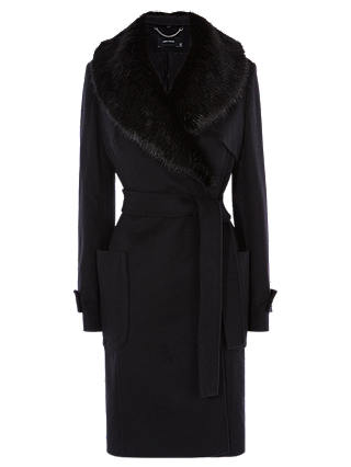 Karen Millen Investment Wool Coat, Black