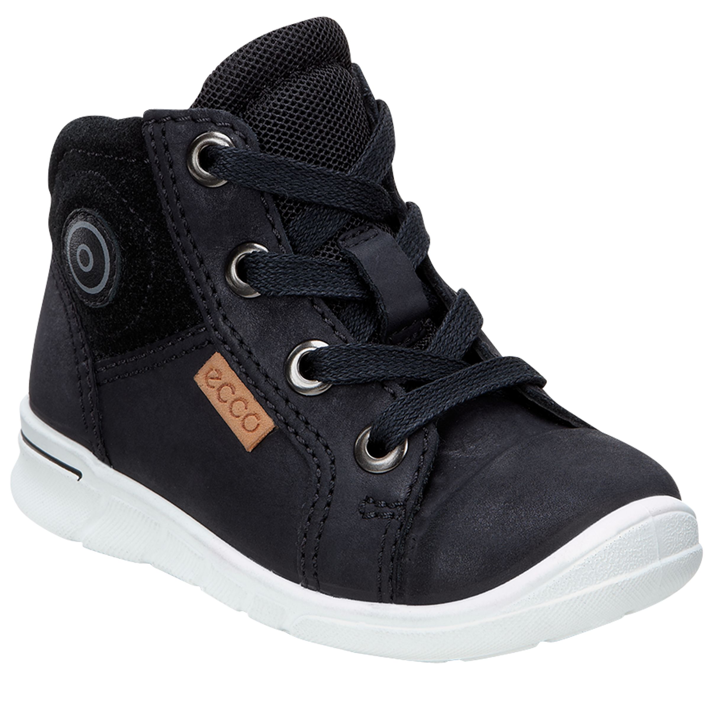 respektfuld tyngdekraft absorption ECCO Children's First Lace-Up Trainers, Black at John Lewis & Partners