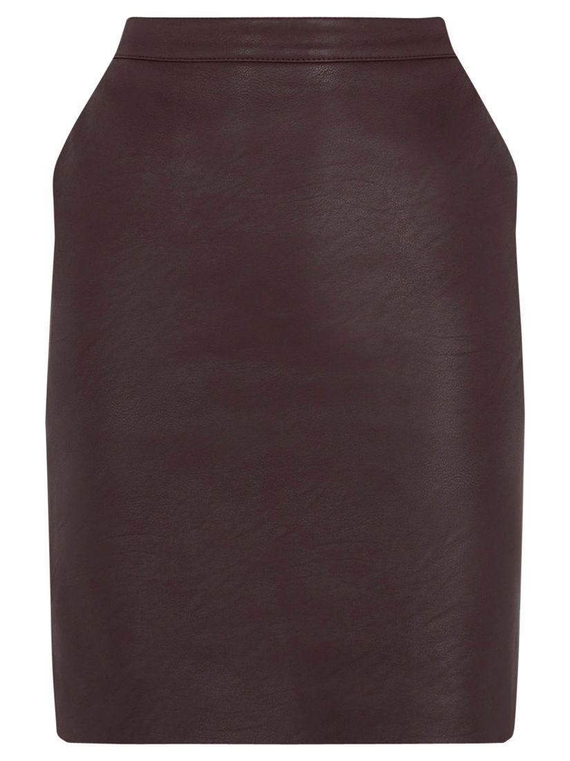 Warehouse Faux Leather Clean Skirt