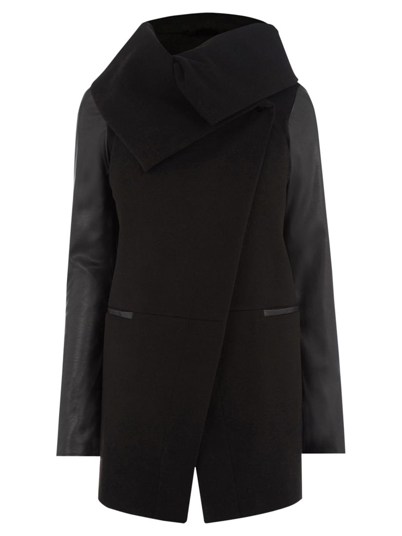 Oasis Lindsay Drape Coat, Black