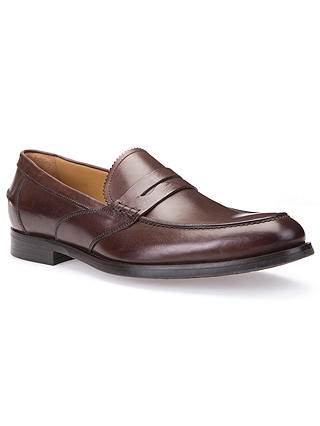 Geox Hampstead Leather Loafers, Brown Cotto
