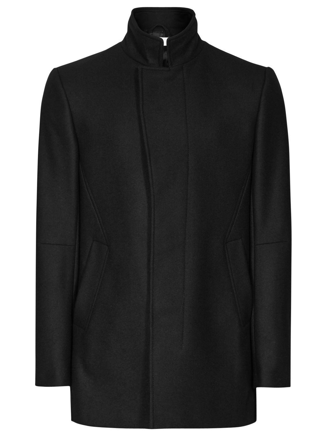Reiss Langham Wool Blend Coat, Black