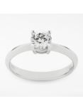 Mogul 18ct White Gold Round Brilliant Diamond Engagement Ring, 0.7ct