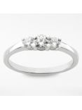 Mogul 18ct White Gold Round Brilliant Diamond Trilogy Engagement Ring, 0.5ct