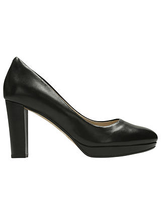 Clarks Kendra Sienna Block Heeled Court Shoes