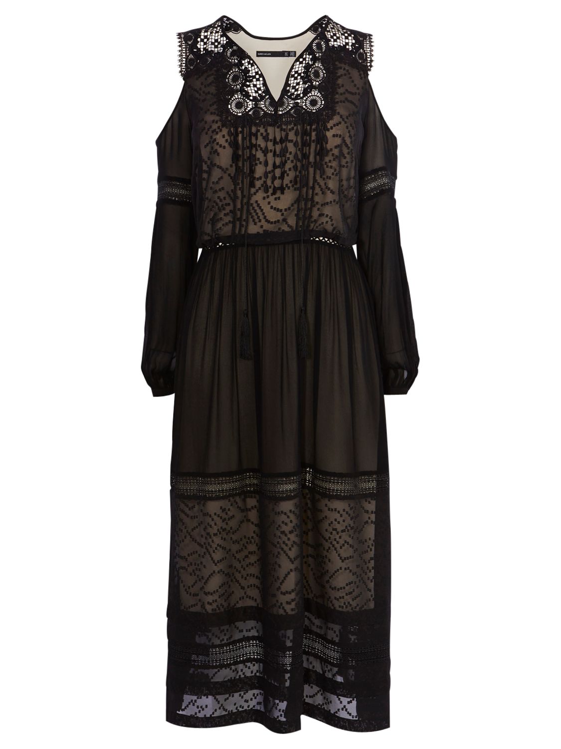 Karen Millen Bohemian Dress, Black