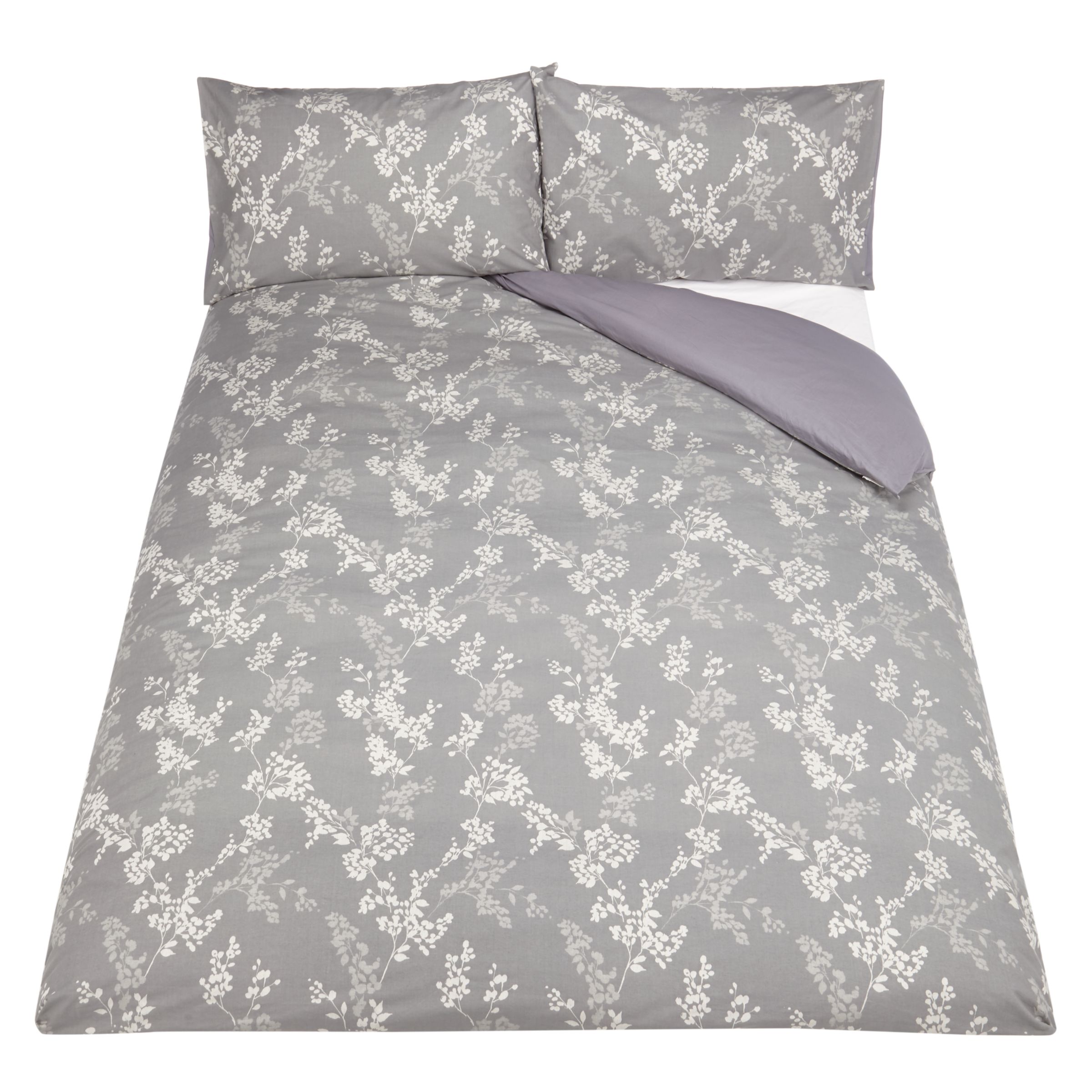 John Lewis & Partners Floral Jacquard Duvet Cover and Pillowcase Set