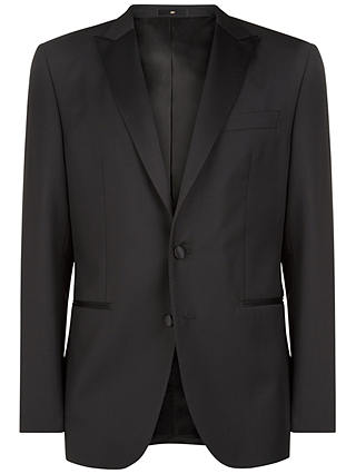 Jaeger Wool Mohair Regular Fit Dinner Suit Jacket, Black