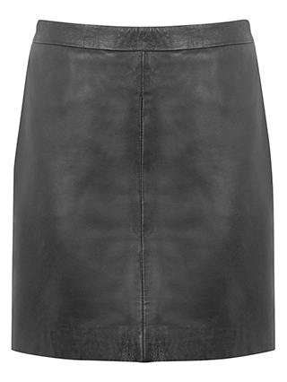 Oasis Faux Leather Mini Skirt, Black