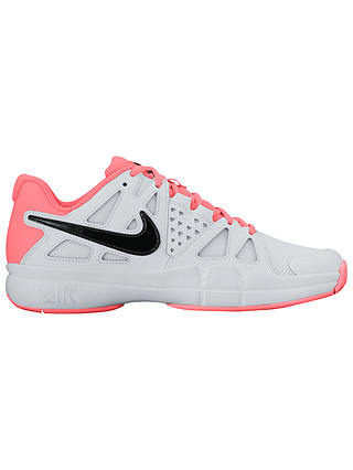 Nike Air Vapor Advantage Women's Tennis Shoes, White/Lava Glow