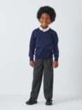 John Lewis ANYDAY Adjustable Waist Boys' School Trousers, Pack of 2