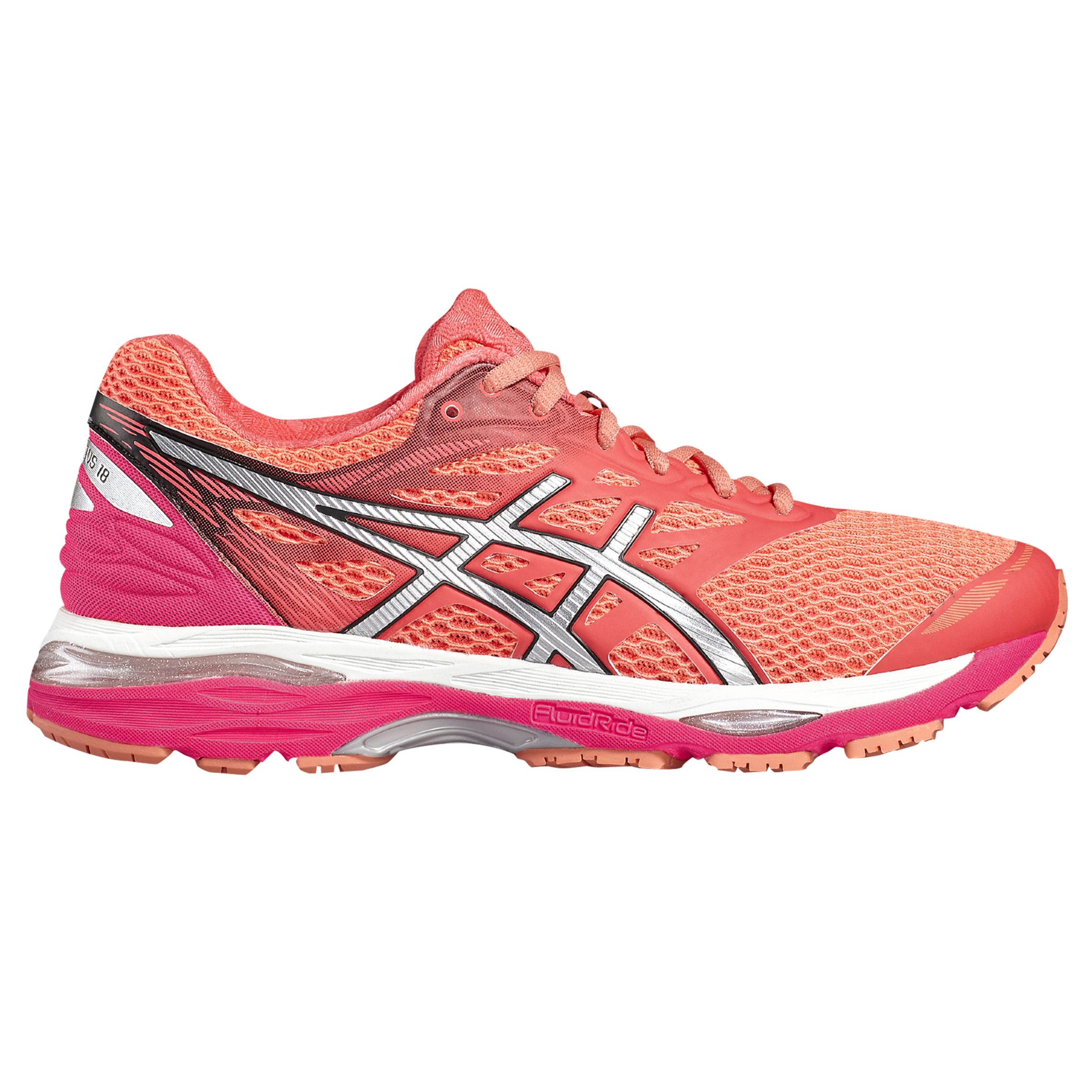 Asics GEL-CUMULUS 18 Women's Running Shoes, Pink/Silver