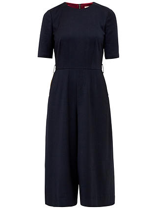 Ted Baker Colour By Numbers Eirene Cut Out Culotte Jumpsuit, Dark Blue
