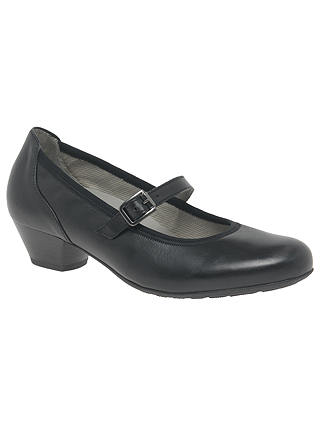 Gabor Sensation Extra Wide Fit Court Shoes, Black