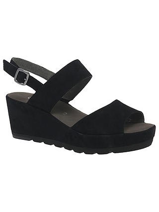 Gabor Study Double Strap Wedge Heeled Sandals