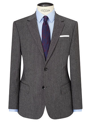 John Lewis & Partners Donegal Regular Fit Suit Jacket, Light Grey