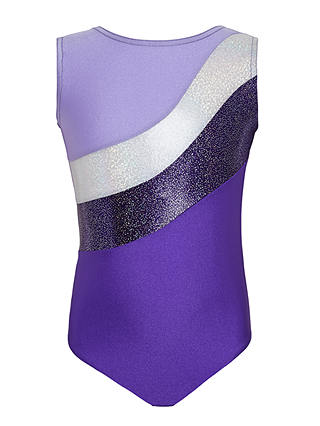 Tappers and Pointers Sparkling Stripes Sleeveless Gymnastics Leotard, Purple