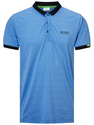 BOSS Green Pro Golf 'Paddy MK 1' Stretch Cotton Polo Shirt, Medium Blue