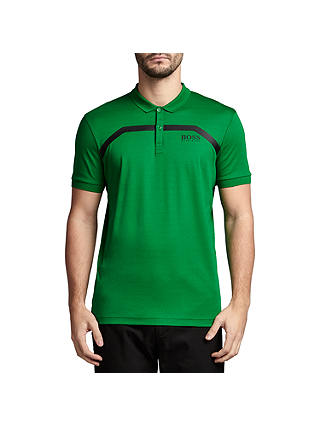 BOSS Green Pro Golf Paule Pro 1 Stripe Polo Shirt, Open Green