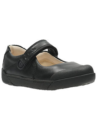 Clarks Infant Lilfolk Bud Shoes, Black Leather
