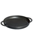 STAUB Cast Iron Round Pure Grill Pan, Black