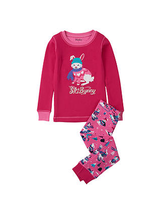 Hatley Children's Ski Bunny Pyjamas, Pink