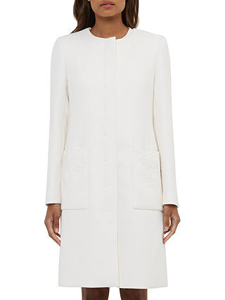 Ted Baker Lace Trim Coat, White