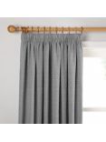 John Lewis Mara Diamond Weave Pair Lined Pencil Pleat Curtains, Grey