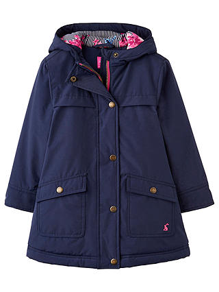 Little Joule Girls' Parka Coat, French Navy