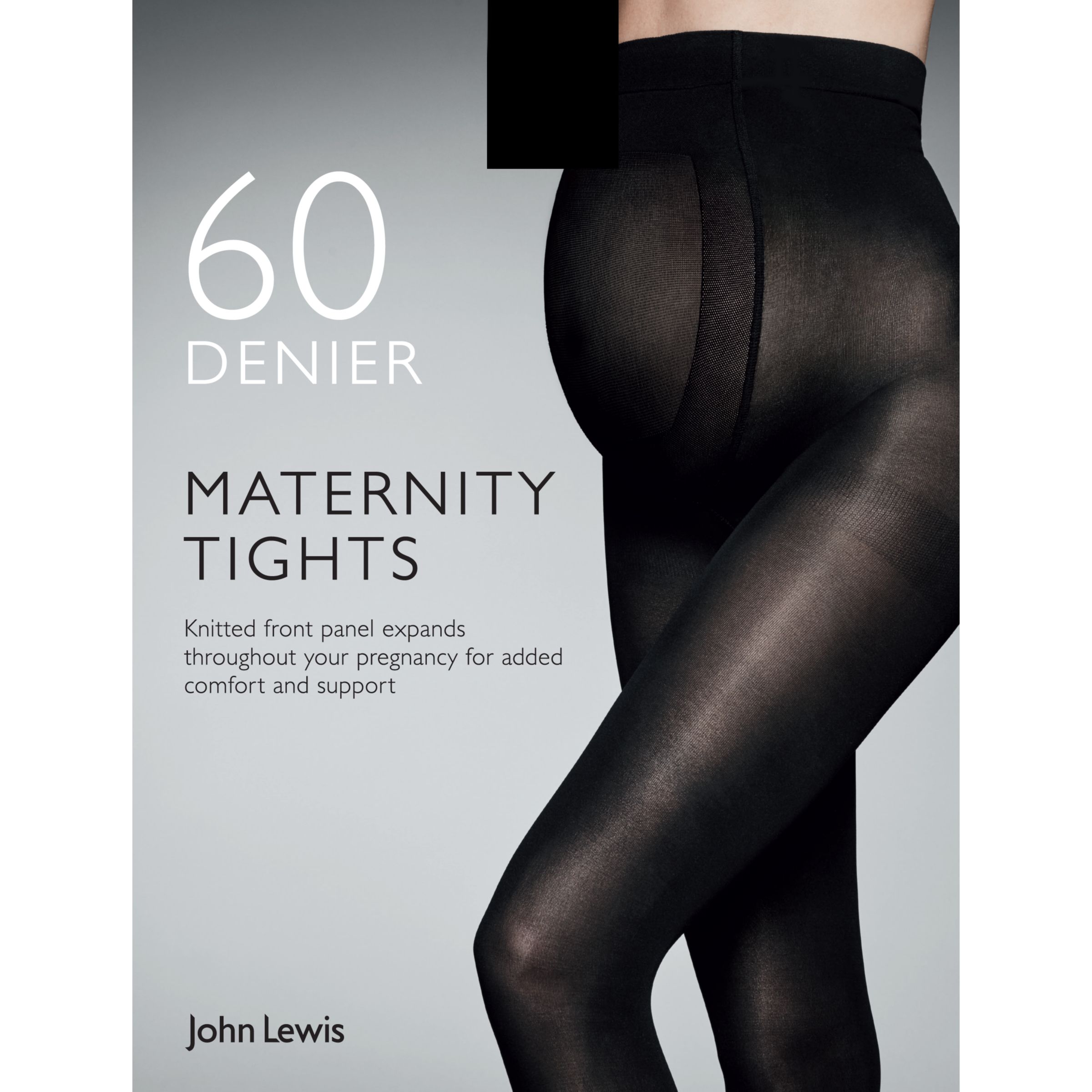 John Lewis 60 Denier Opaque Body Shaper Tights, Black at John