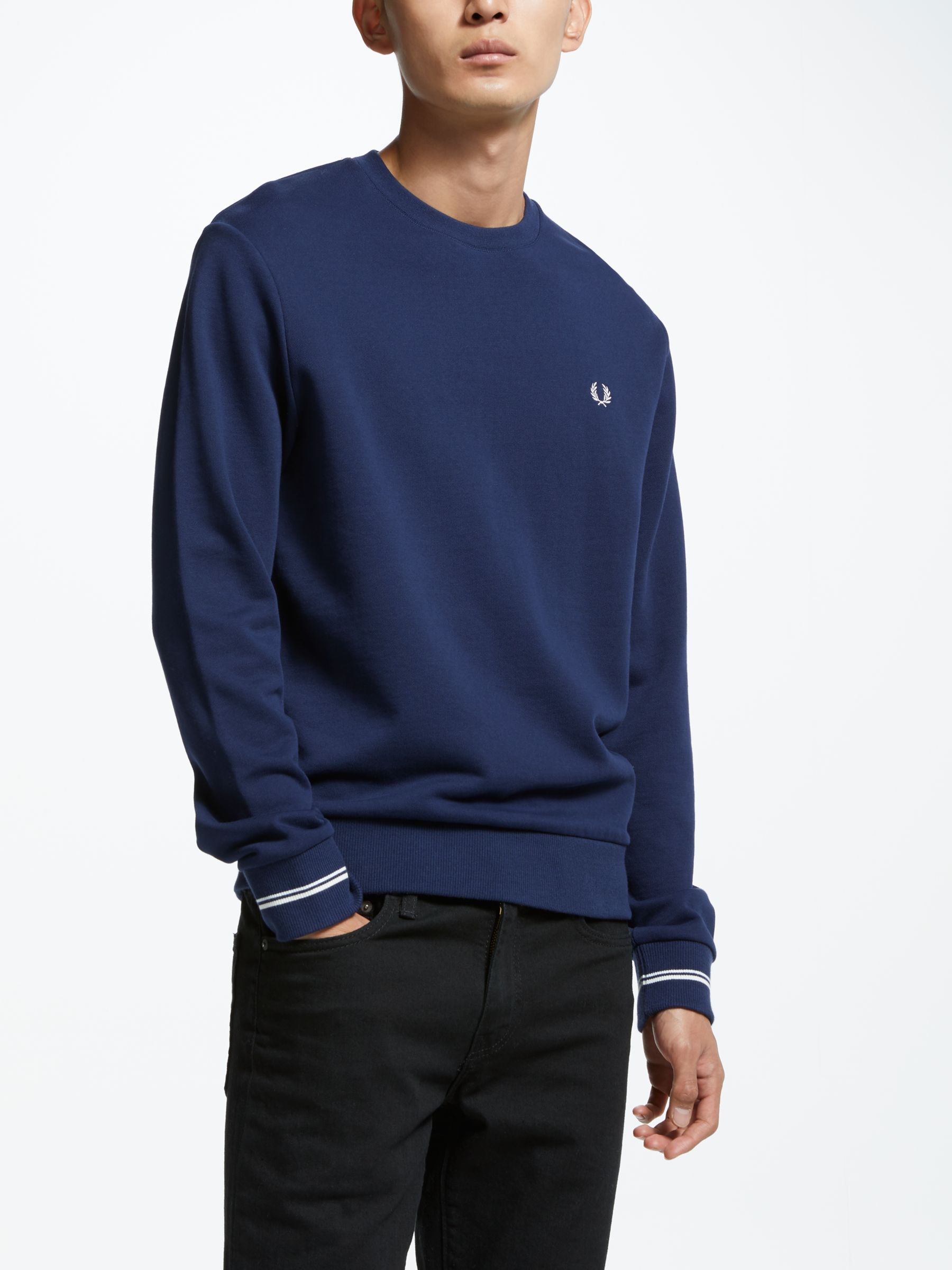 Fred Perry Crew Neck Sweatshirt, Carbon Blue