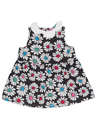 Margherita Kids Girls' Printed Daisy Collar Dress, Cream