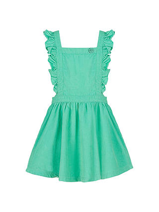 Margherita Kids Girls' Corduroy Pinafore Dress, Green