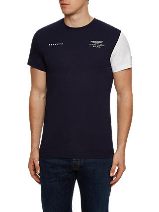 Hackett London Aston Martin Contrast Sleeve T-Shirt