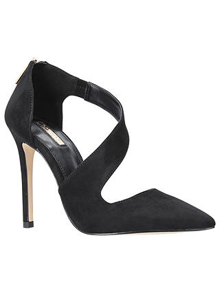 Carvela Achilles Asymmetric Stiletto Court Shoes, Black