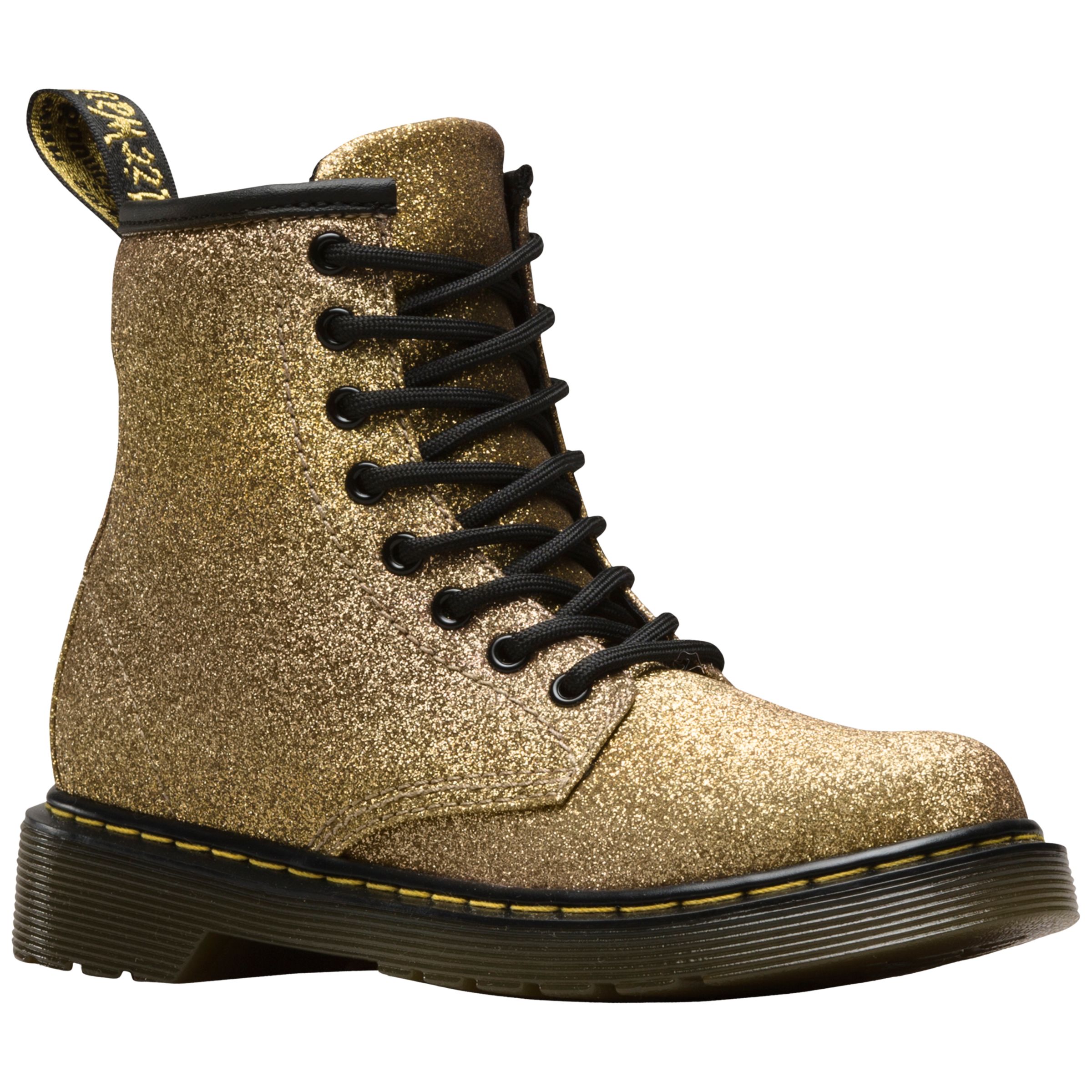 Dr Martens Delaney Boots, Gold Glitter