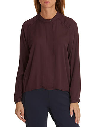 Betty & Co One-Button Blouse, Autumn Red